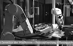 Filmproduktionen, Industriefilm, Maschinenfilm, Messevideo: Roboter zum Servietten falten